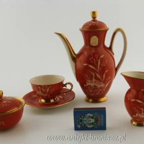 Zestaw porcelany do mokki dla jednej osoby (zestaw dla singla) Niemcy Bawaria Waldershof