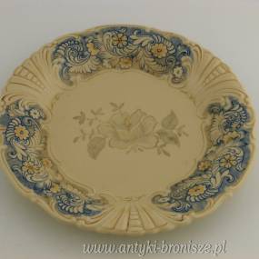 Talerz ozdobny porcelanowy niebieski (patera) Niemcy Bawaria Schwarzenhammer Porzellanfabrik Schumann & Schreider ok 1952r.