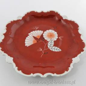 Talerz ozdobny porcelanowy ręcznie malowany (patera) Niemcy Turyngia Kahla 1931-1945r.