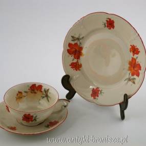 Filiżanka porcelanowa (trio) Niemcy Bawaria Porzellanfabrik Mitterteich A.G. 1931-1945r.