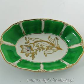 Paterka porcelanowa (półmisek) ręcznie malowana Ilmenauer Porzellanfabrik Graf von Henneberg AG 1934-1949r.