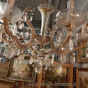 Zyrandol 6-ramienny z krysztalkami w stylu Maria Teresa - poz. 2230 C