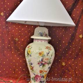 Lampa stołowa porcelana Limoges Francja lata60te wys.46cm
