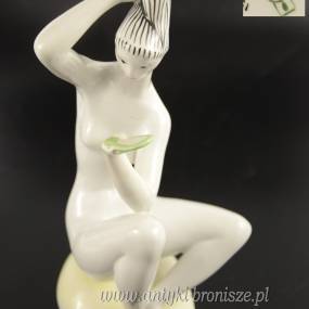 Akt kobieta z lustrem János Török Zsolnay Węgry lata 60te