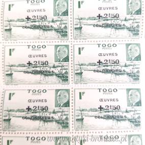 Znaczek Togo rzeka Mono kolonie francuskie Vichy Pétain 1944r