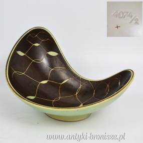 New Look miska czarno biała nr. 4074/2 Ceramika Steuler lata 1950/62