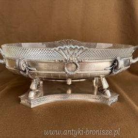 ŻARDYNIERA - Koch&Bergfeld SREBRO kryształ BREMMEN 2610g