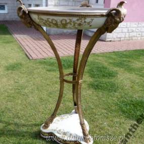 STOLIK-KWIETNIK porcelana z brązem H=106 cm ZOBACZ