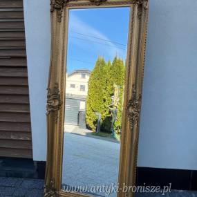 DUŻE LUSTRO złote 95 x212 cm rama