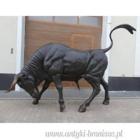 BYK Z GŁOWĄ DO DOŁU duża figura z brązu