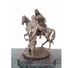 ARABSKA PARA ZAKOCHANYCH na koniu FIGURA Z BRĄZU