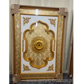BAIŁO ZŁOTA ROZETA SUFITOWA 200 x 140