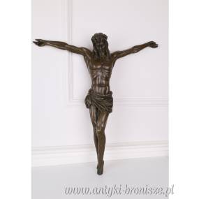 Pan Jezus - z brązu KRZYŻ duża figura 65 x 62 cm