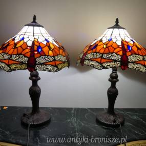 LAMPKI NOCNE ważki witrażowe DUŻE H 57 X 37 CM