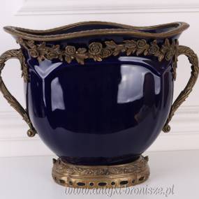 WAZA -Porcelana z brązem SYGN. KOBALT