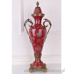Wazon porcelanowy - z brązem okazja AMFORA