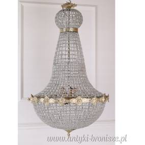 KRYSZTAŁOWA -LAMPA gruszka - ŻYRANDOL - 110 X 70 cm