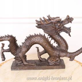 SMOK Z BRĄZU dragon DUŻY