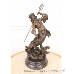 POSEJDON BÓG MÓRZ ŻEGLARZY RYBAKÓW - Z BRĄZU 46cm