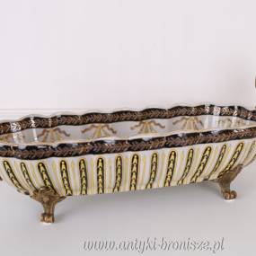 WANNO PATERA W PASKI porcelana z brązem