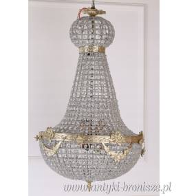ŻYRANDOL KRYSZTAŁOWY -LAMPA gruszka 90 X 50 cm