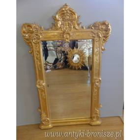 Pionowe PAŁACOWE LUSTRO W ZŁOTEJ RAMIE 125X80CM!