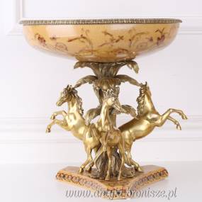 GIGA PATERA - PORCELANA Z BRĄZEM na KONIACH