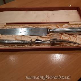 Sztucce (widelec + noz ze stoperem) - plater, sygn. GEMBLOJX GARANTI - poz.6362