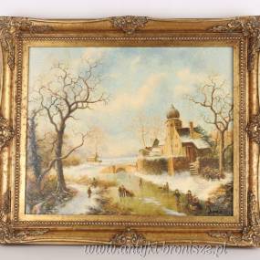 OBRAZ ZŁOTA RAMA - NA ZAMKU- 61 X 71 cm