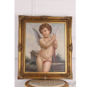 OBRAZ ZŁOTA RAMA -AMOR- ANIOŁ 61 X 71 cm