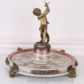 PATERA PORCELANOWA AMOREK OKUCIA Z BRĄZEM