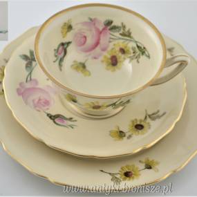 Zestaw śniadaniowy Thomas Ivory kwiaty Bavaria 1945r