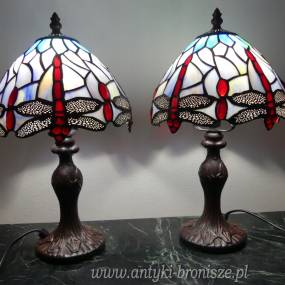 LAMPKI NOCNE ważki witrażowe H 37 X 20 CM