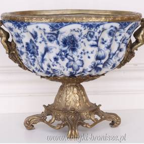 BLU PATERA Z ANIOŁKAMI - porcelana z brązem
