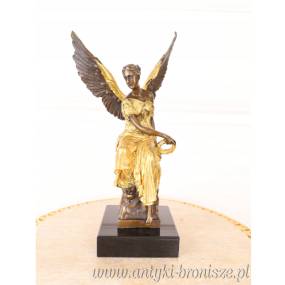 Anielica Brąz złocony ANIOŁ kobieta FIGURA