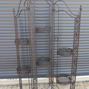 PERGOLA brązowa metalowa półka stojak na kwiaty