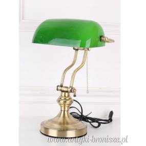 ZIELONO-ZŁOTA MAT RETRO LAMPKA na biurko Styl Vintage!