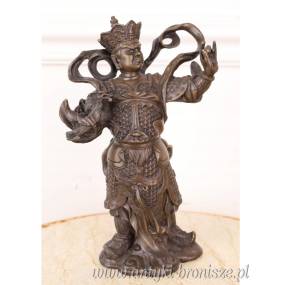 SAMURAI FIGURKA Mężczyzna Rzeźba z Brązu cesarz
