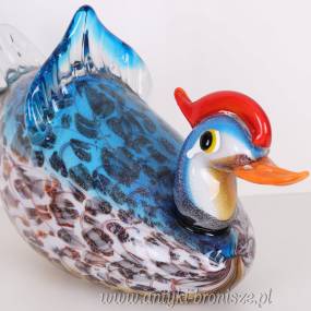 KACZKA- kolorowa figurka ze szkła MURANO