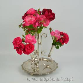 Wazon epergne dekoracja środka stołu plater Anglia ok 1900r