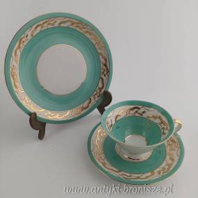 Filiżanka porcelanowa (trio) Schmiedefeld ręcznie malowana