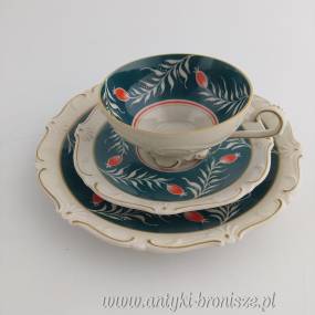 Filiżanka porcelanowa (trio) Turyngia Kahla ręcznie malowana