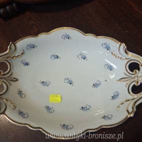 Patera misa - stara porcelana w niebieskie kwiaty - poz. 4578