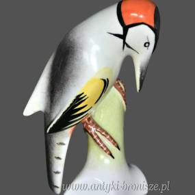 New Look dzięcioł porcelana Drasche Węgry pikasy lata 60-te wys.10cm