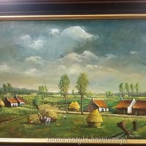 Olej na płótnie w drewnianej ramie podpisany Frans Noppe Holandia 1920/57