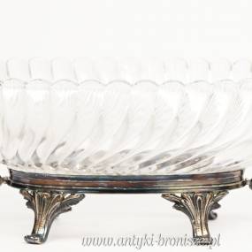 Baccarat, France - waza srodka storlu, krysztal Baccarat w platerowej oprawie - poz. 7007