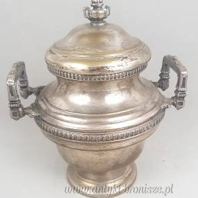 Cukiernica platerowana sygnowana, wys.19cm