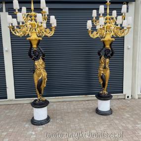 PAŁACOWE LAMPY BRĄZ ZŁOCONY kobiety 240 cm