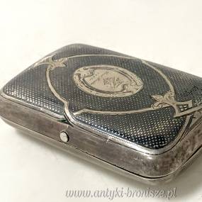 Tabakiera / papierośnica – Carska Rosja, Wilno 1883 r