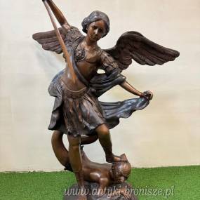 ARCHANIOŁ duża figura z brązu UNIKAT